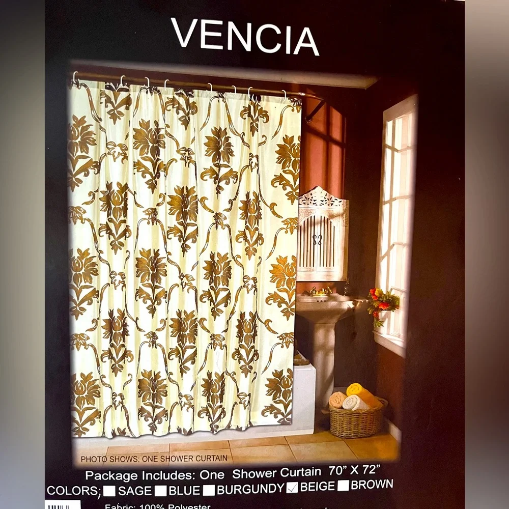 NWT Metallic Shower Curtain
